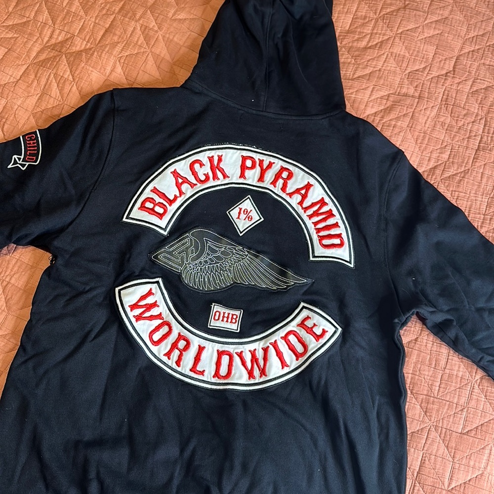Black Pyramid Biker Hoodie